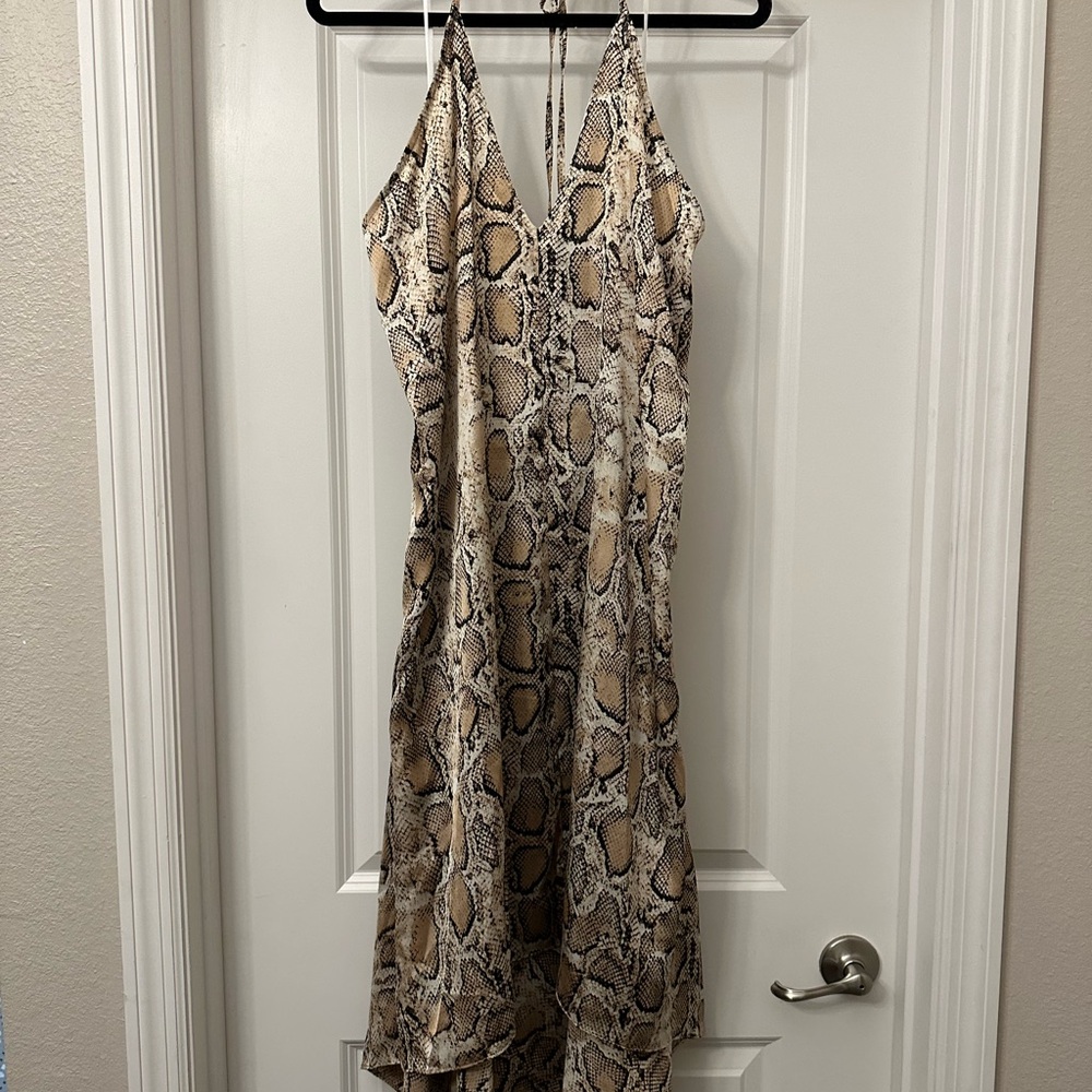 Snake Print Maxi Dress